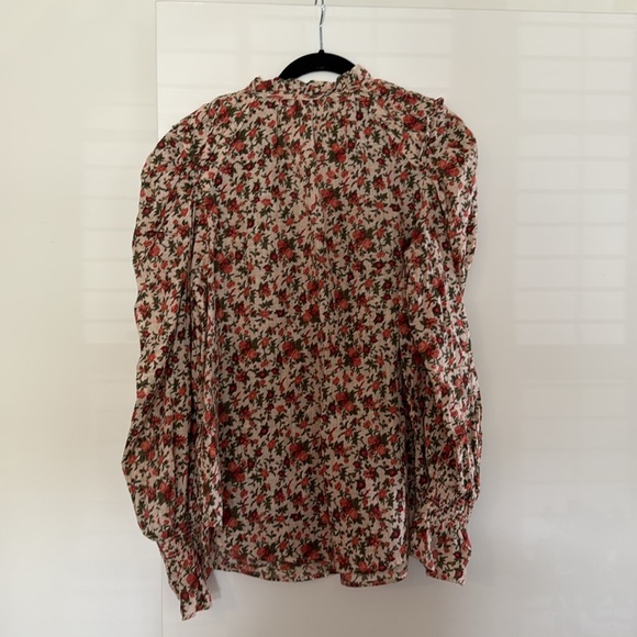 Free People Meant To Be Vintage Floral Blouse Top Size Large - Picture 4 of 5